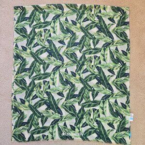 NWT J. McLaughlin Wool Scarf Lightweight Reed Scarf Tropical Palm Leaves
